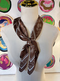 Floral Print Scarf, Brown