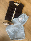 cabot sweater vest in dark chocolate