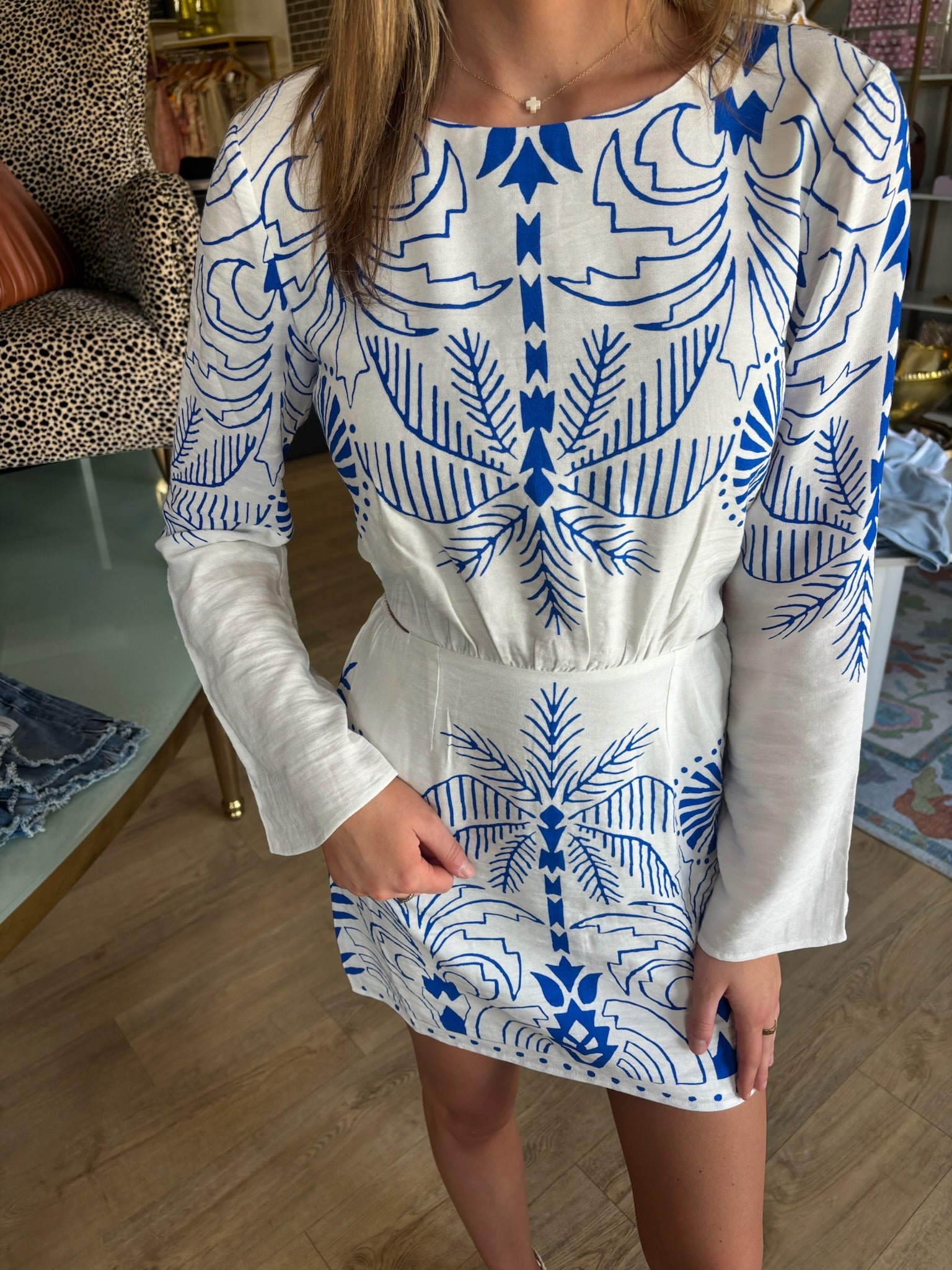 z supply tahina palm mini dress