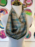 Plaid Printed Bandana Scarf, Green