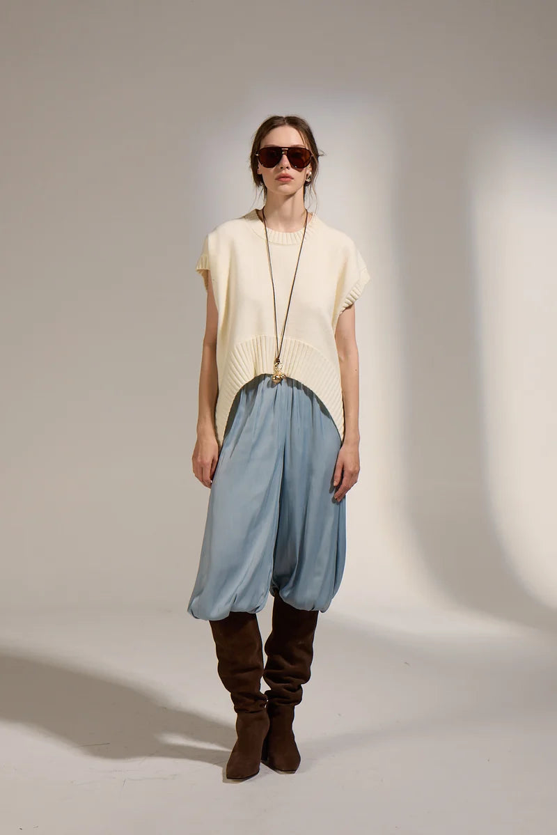 deluc jethro knit sweater in ecru