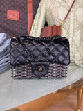 pewter crossbody handbag