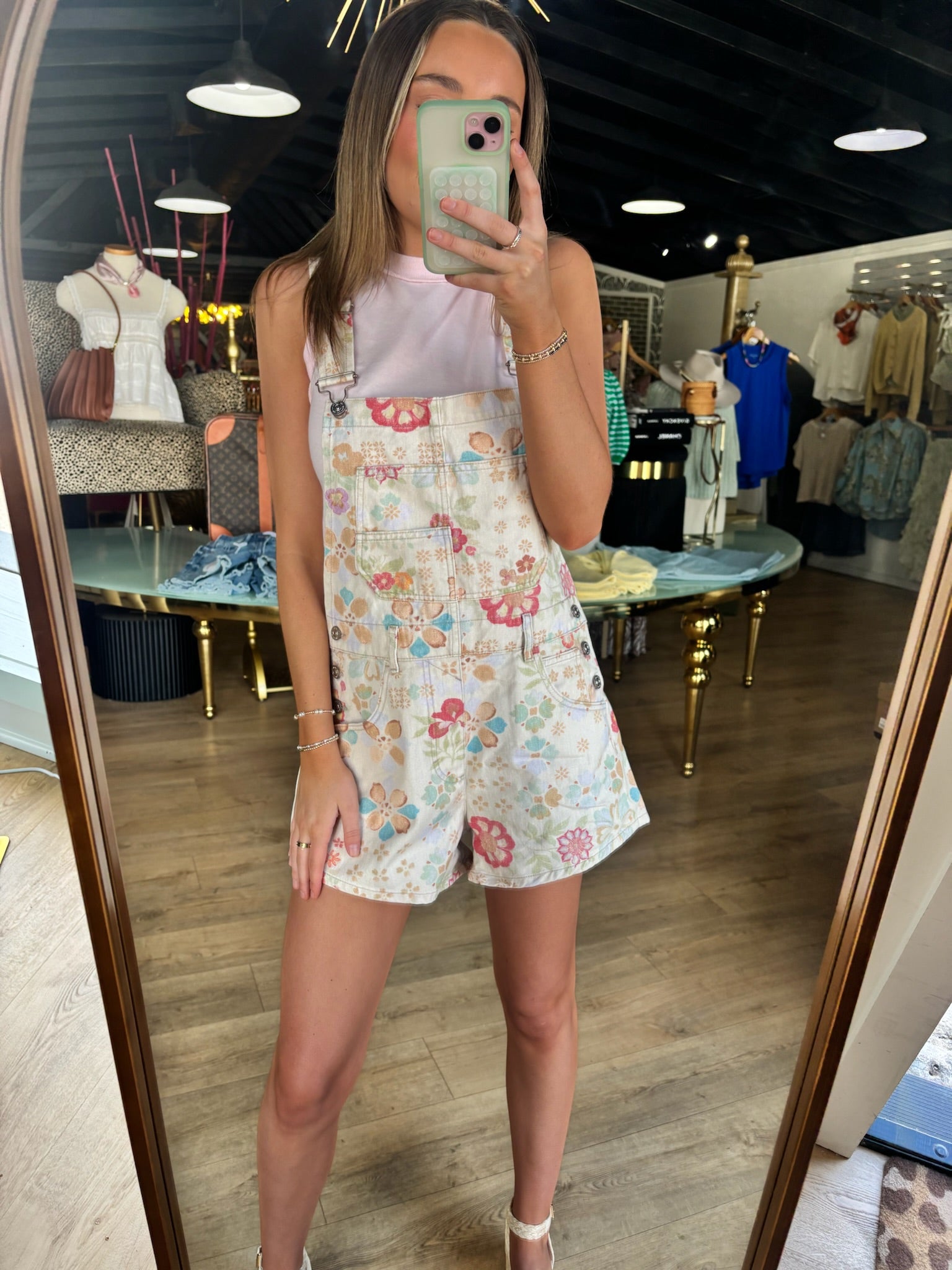 free people ziggy printed shortall in sun drenched combo