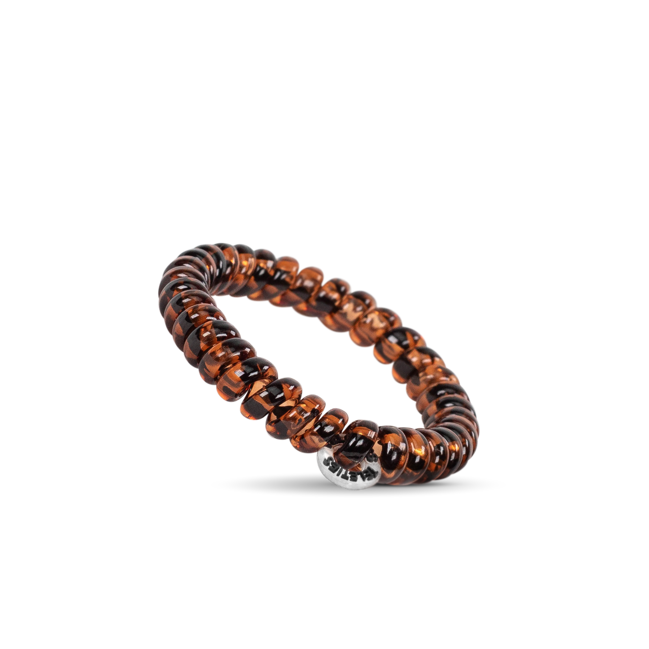 TELETIES Spiral Hair Coils | Small | Tortoise Hair Ties