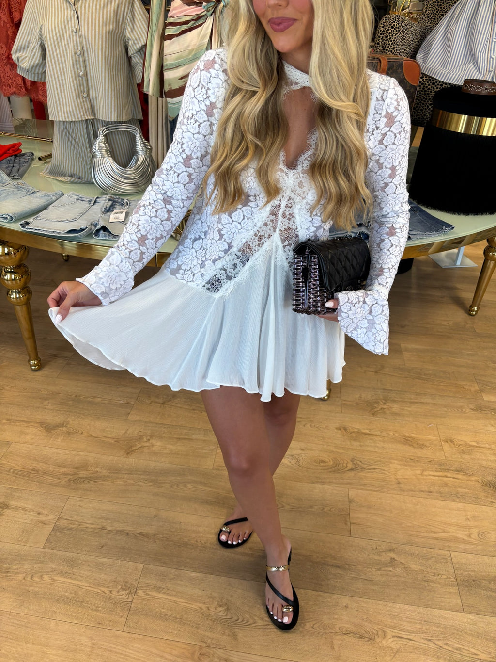 free people first crush lace tunic in ivory