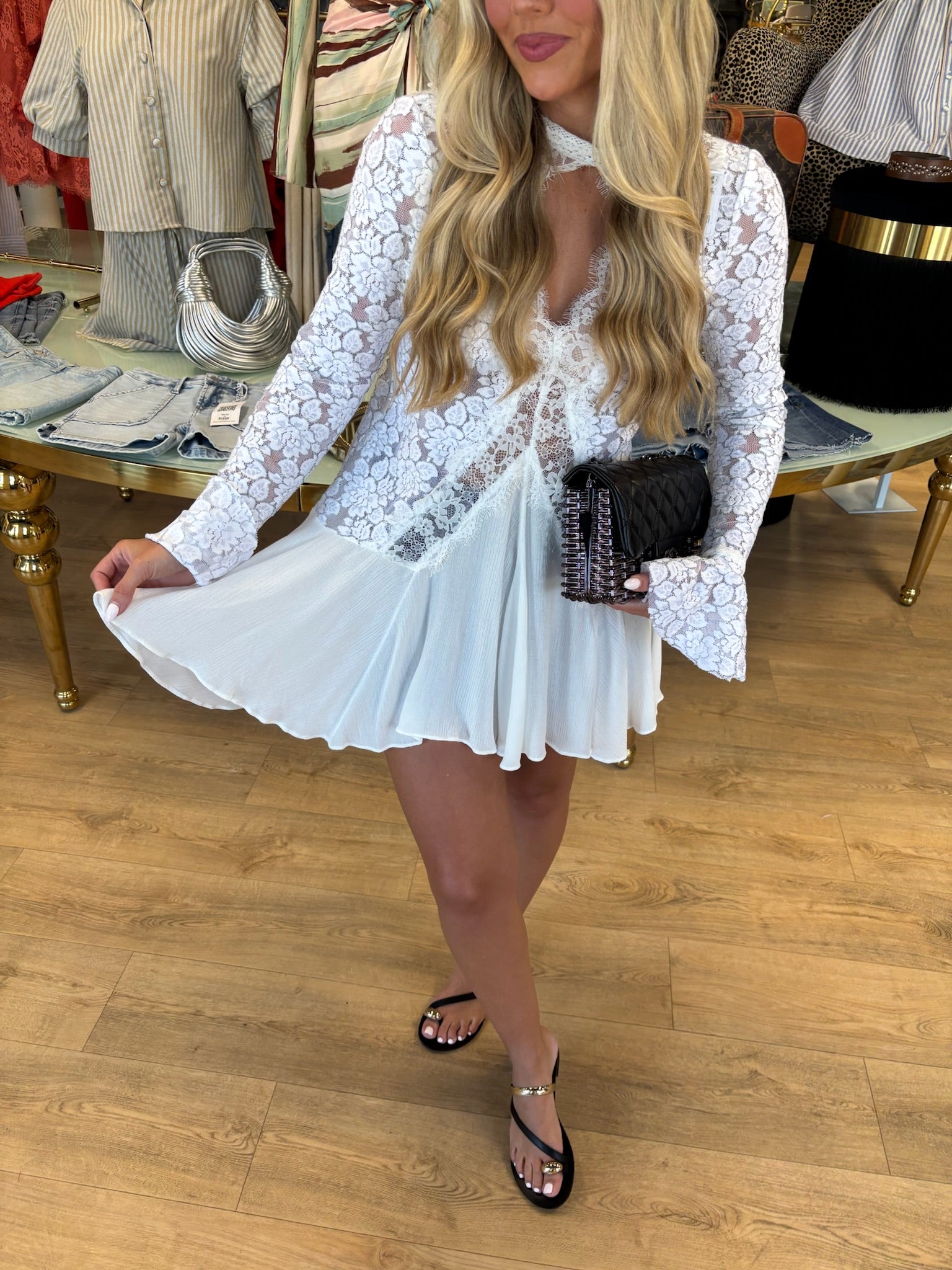 free people first crush lace tunic in ivory