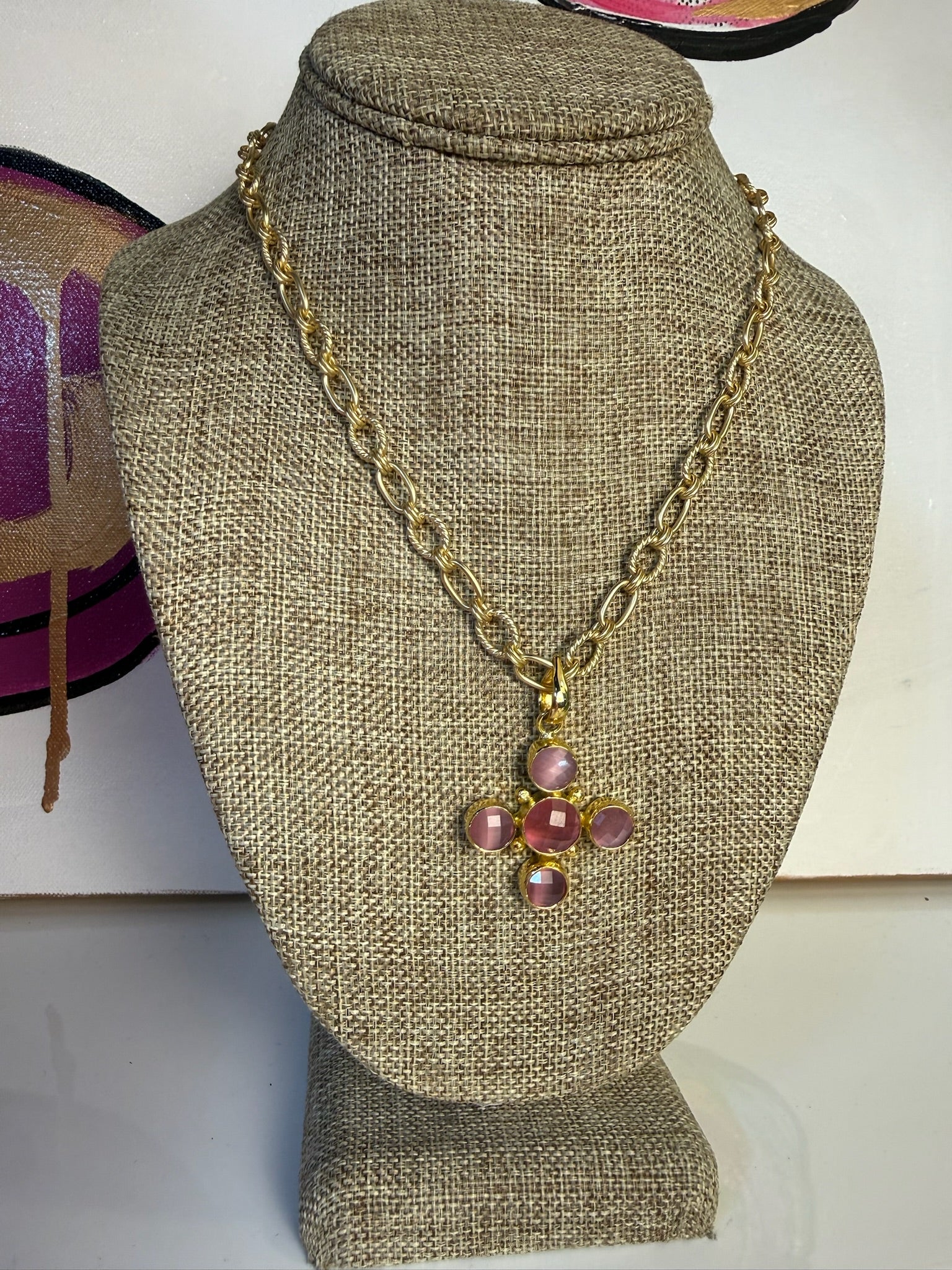 jennifer thames gemstone cross necklace