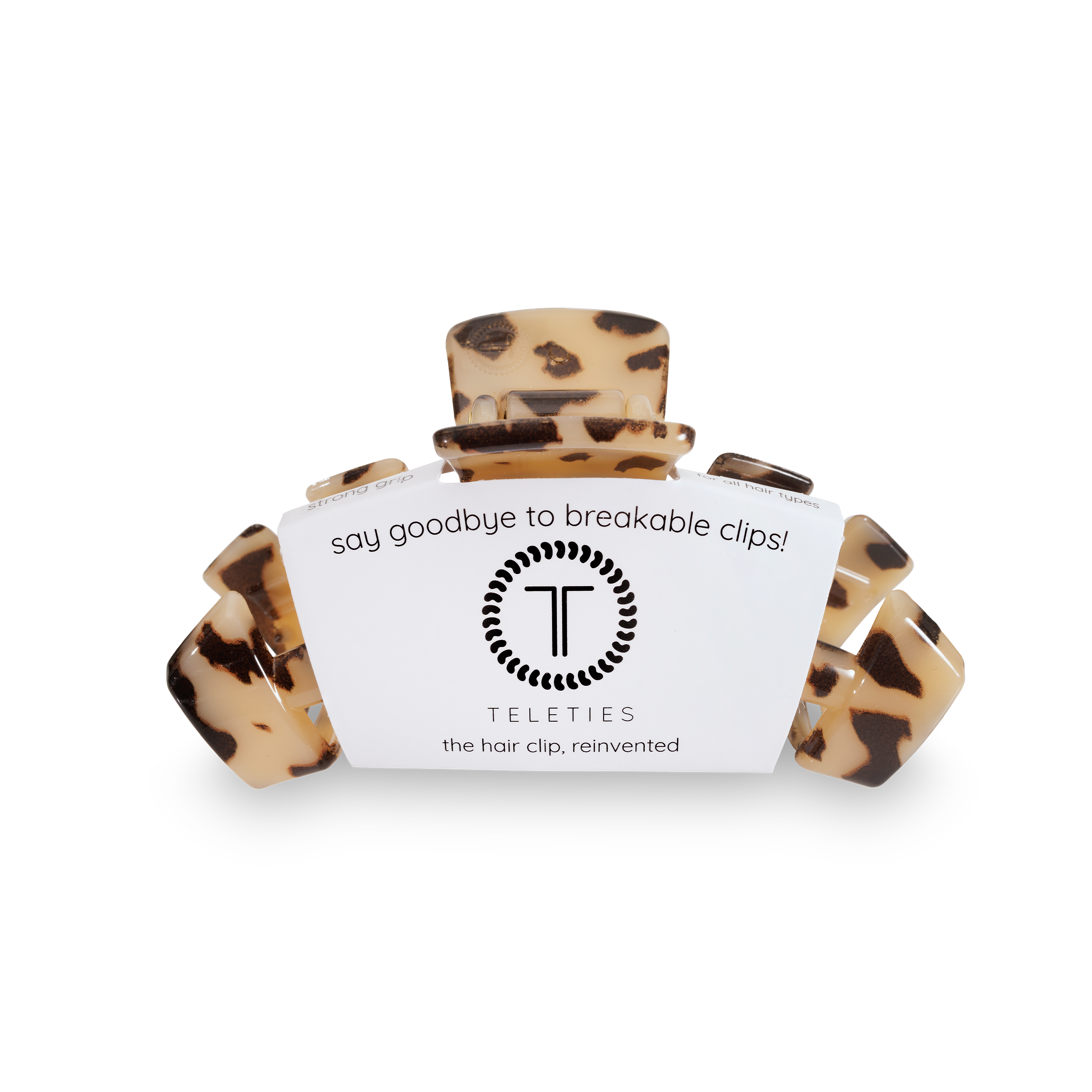 TELETIES Classic Hair Clip | Medium | Blonde Tortoise