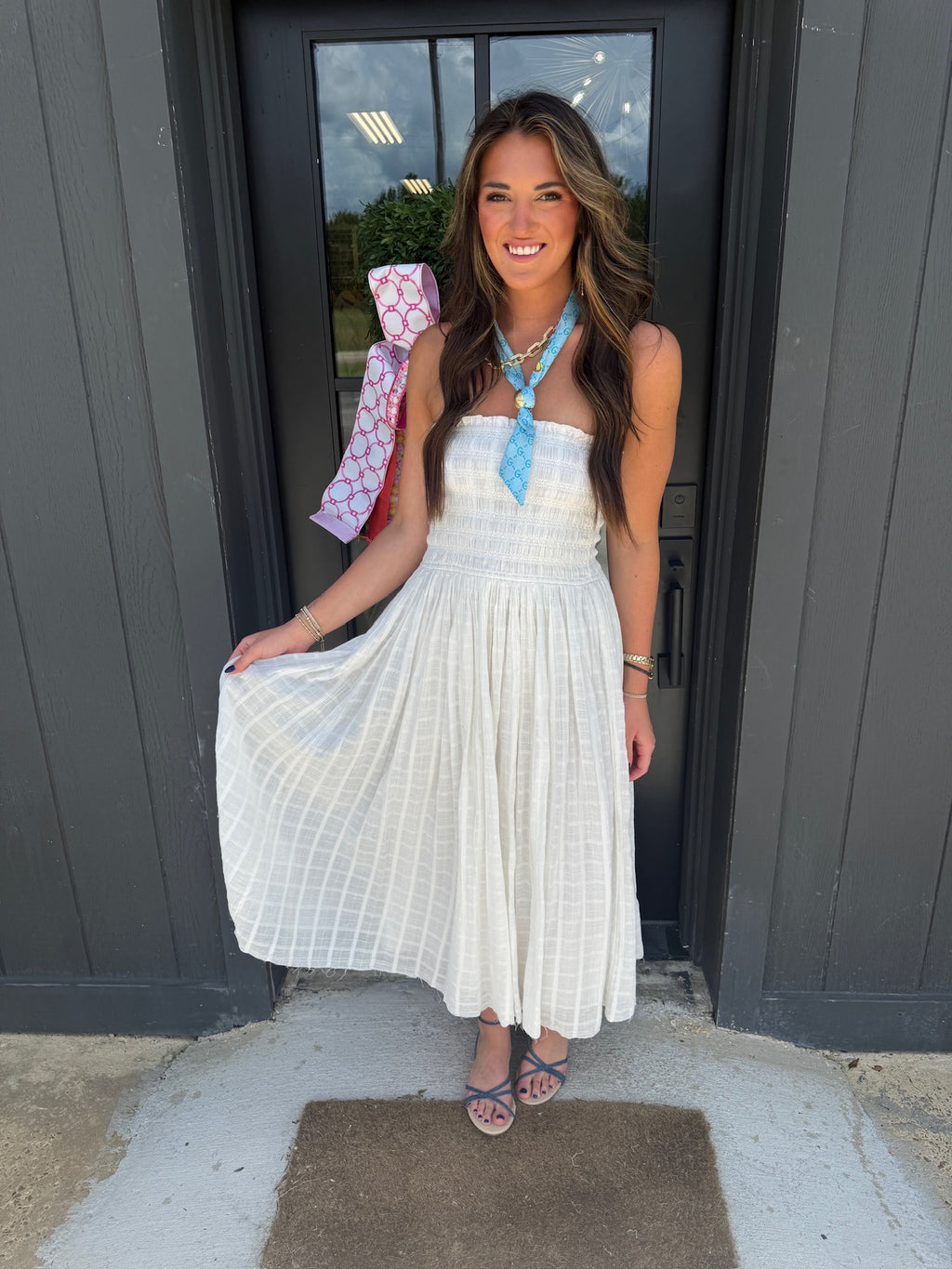 free people raven solid maxi convertable skirt in ivory