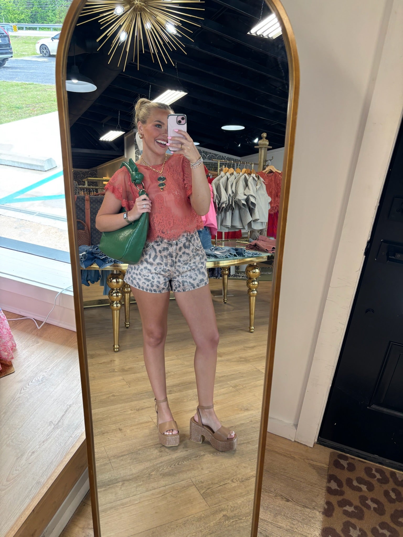 free people now or never shorts in brown sugar combo