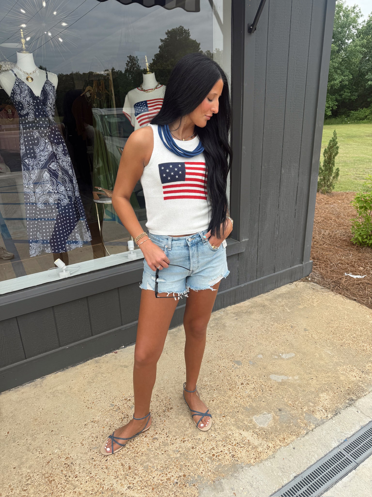 free people now or never denim short in moon child