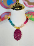 Jennifer Thames Holly Necklace, Pink