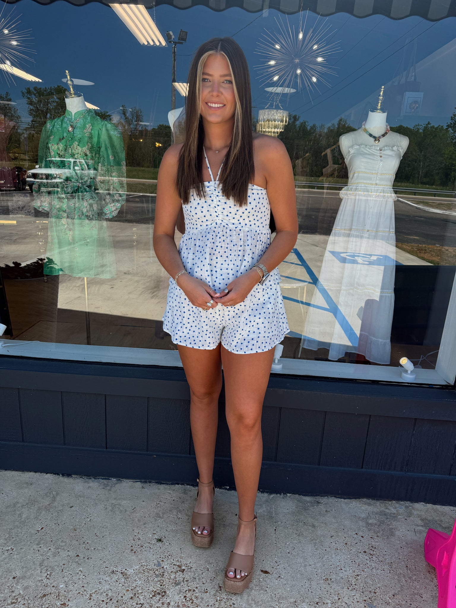 sadie and sage tidepool shorts in white