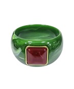 Graduated Square Stone Bracelet, Olive/Burgundy