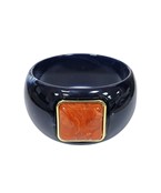 Graduated Square Stone Bracelet, Navy/Brown