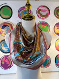 Tassel Printed Indi Pink Scarf