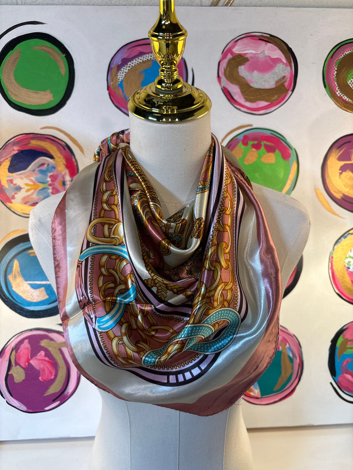 Tassel Printed Indi Pink Scarf