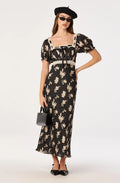 ASTR Kim Black Polka Dot Dress