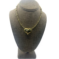 jennifer thames beaded heart necklace in gold