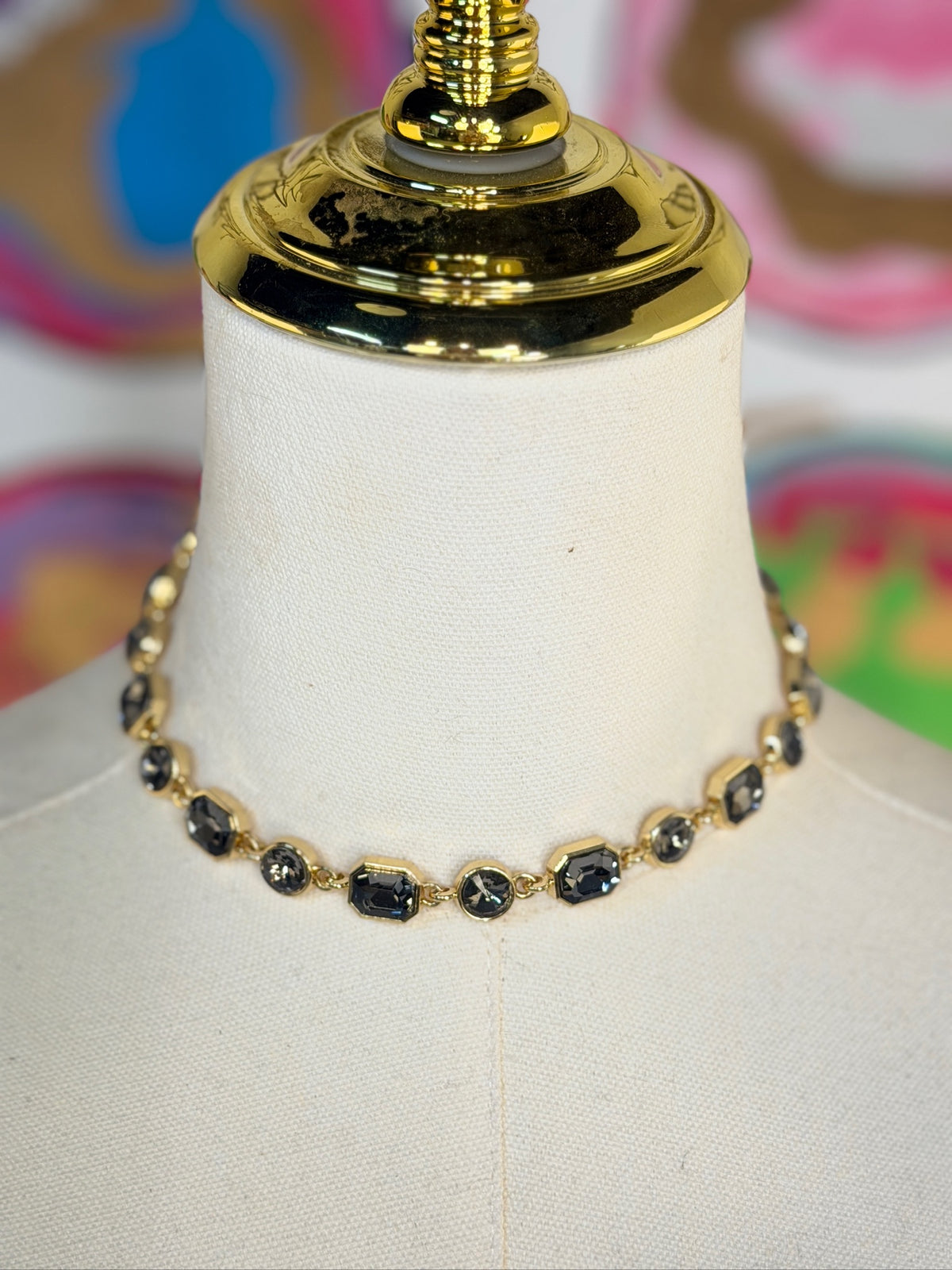 Jennifer Thames Tara Necklace, Graphite