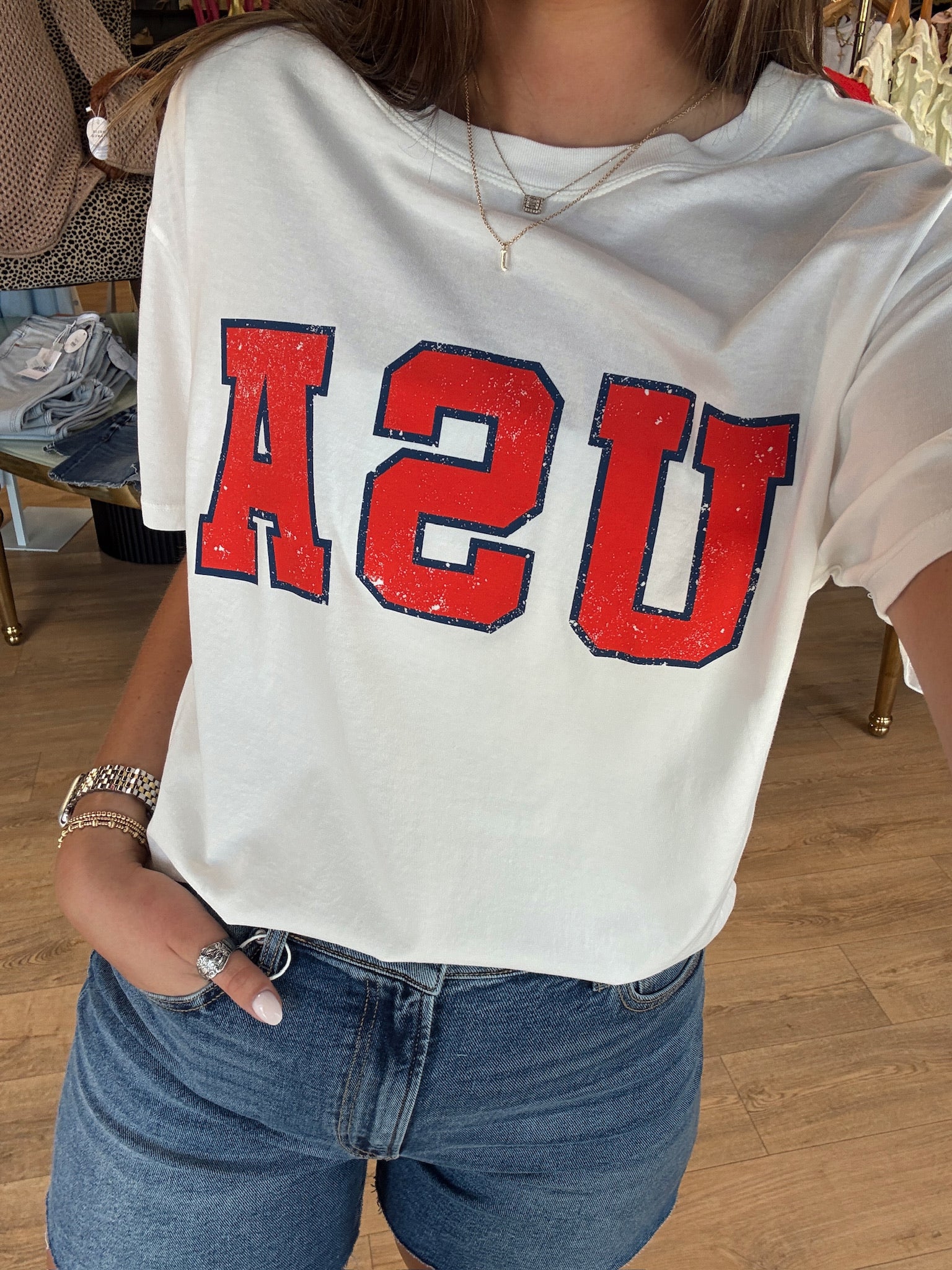 z supply USA boyfriend tee in sea salt