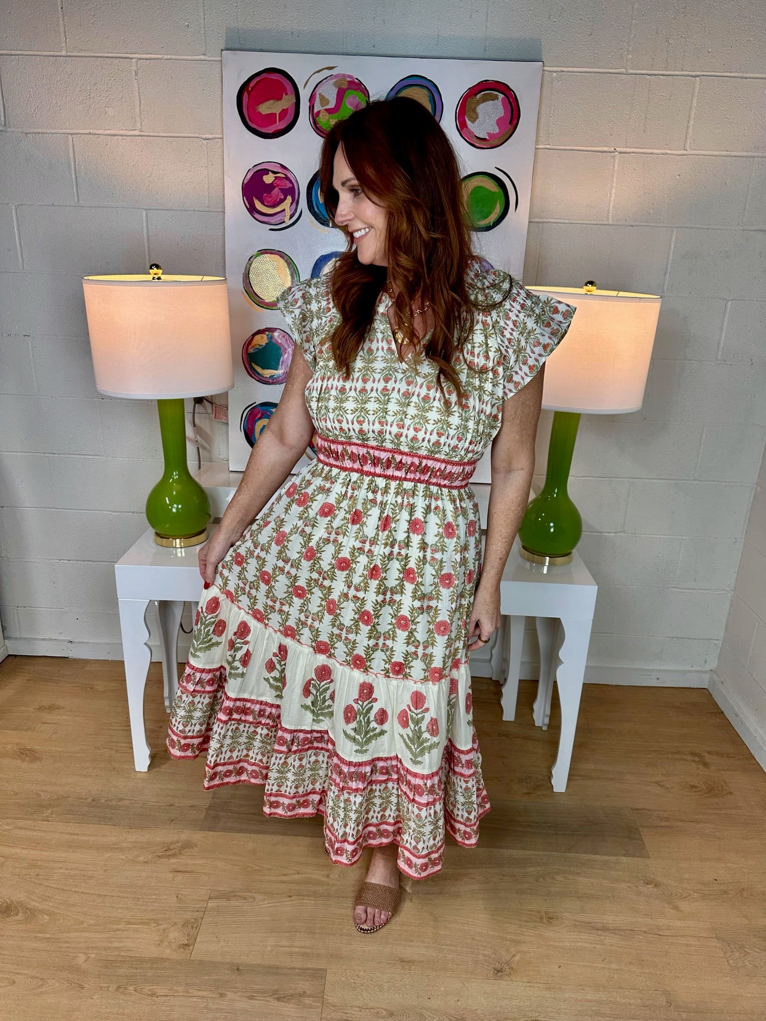 mahila demaris dress in floral