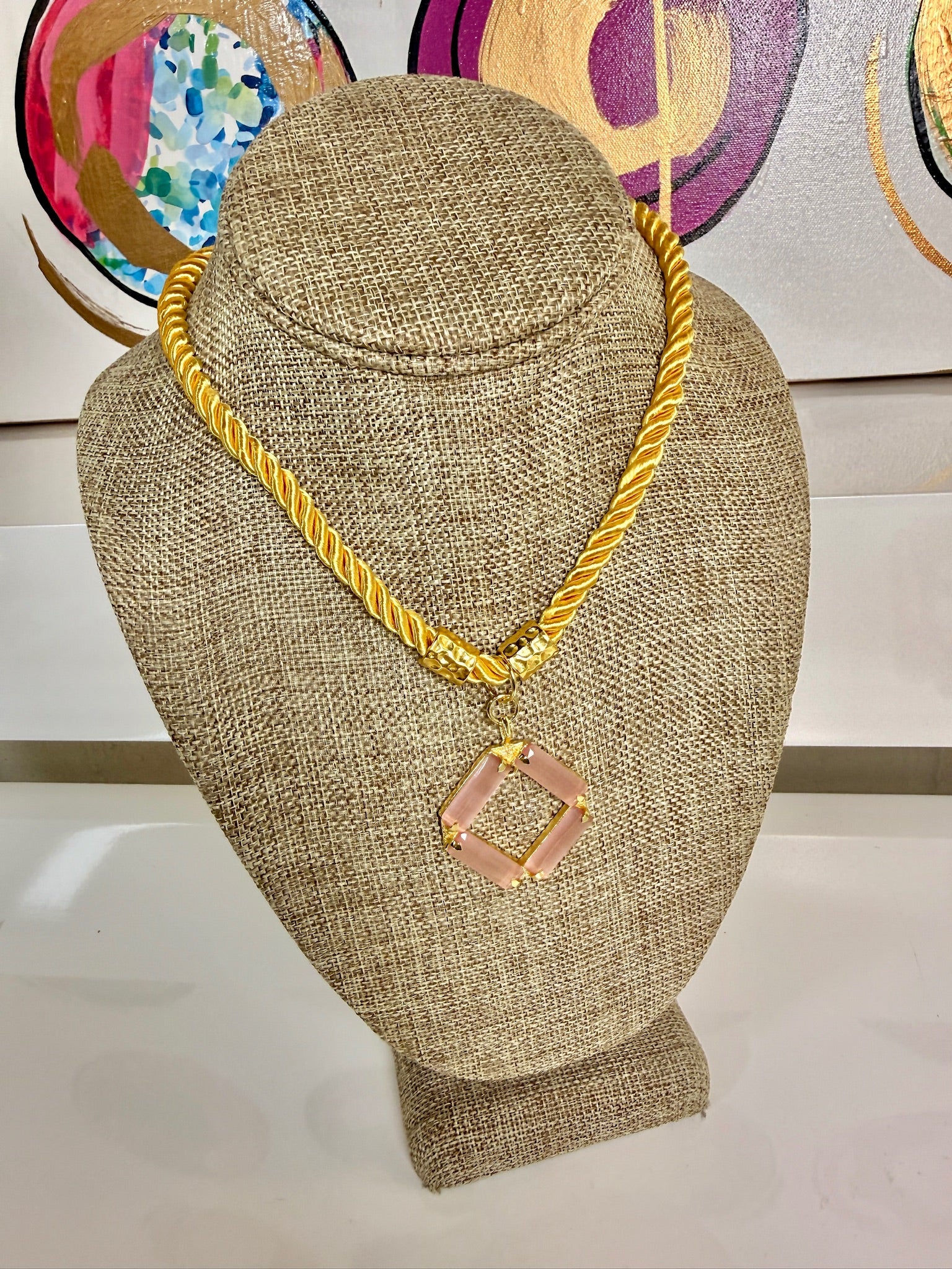 jennifer thames yellow rope necklace