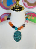 Jennifer Thames Holly Necklace, Turquoise
