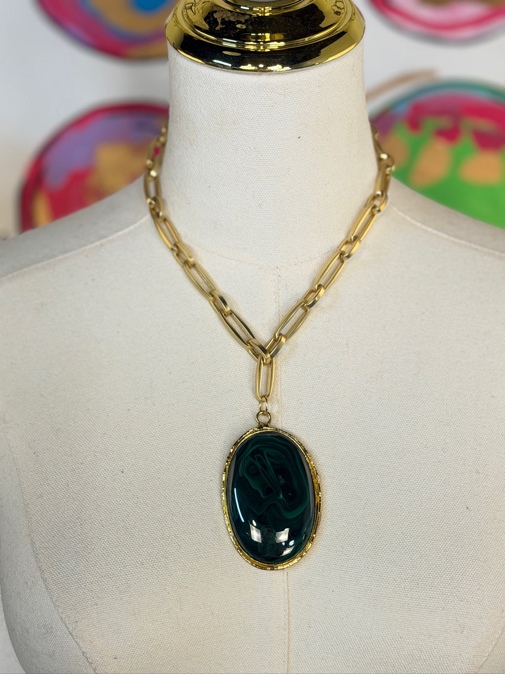 Jennifer Thames Pendant Stone Necklace