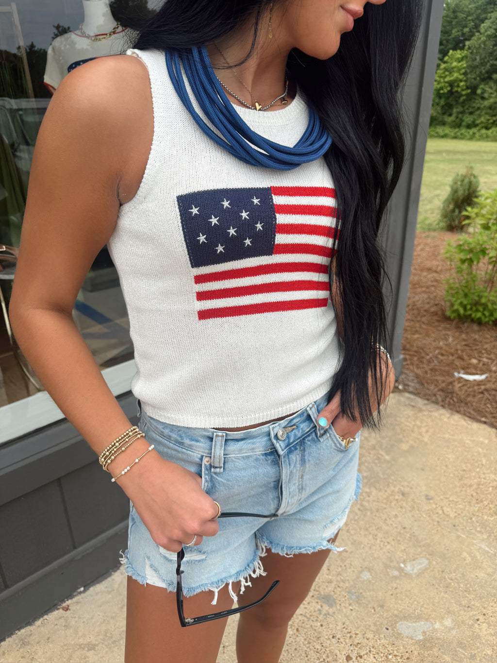 free people now or never denim short in moon child