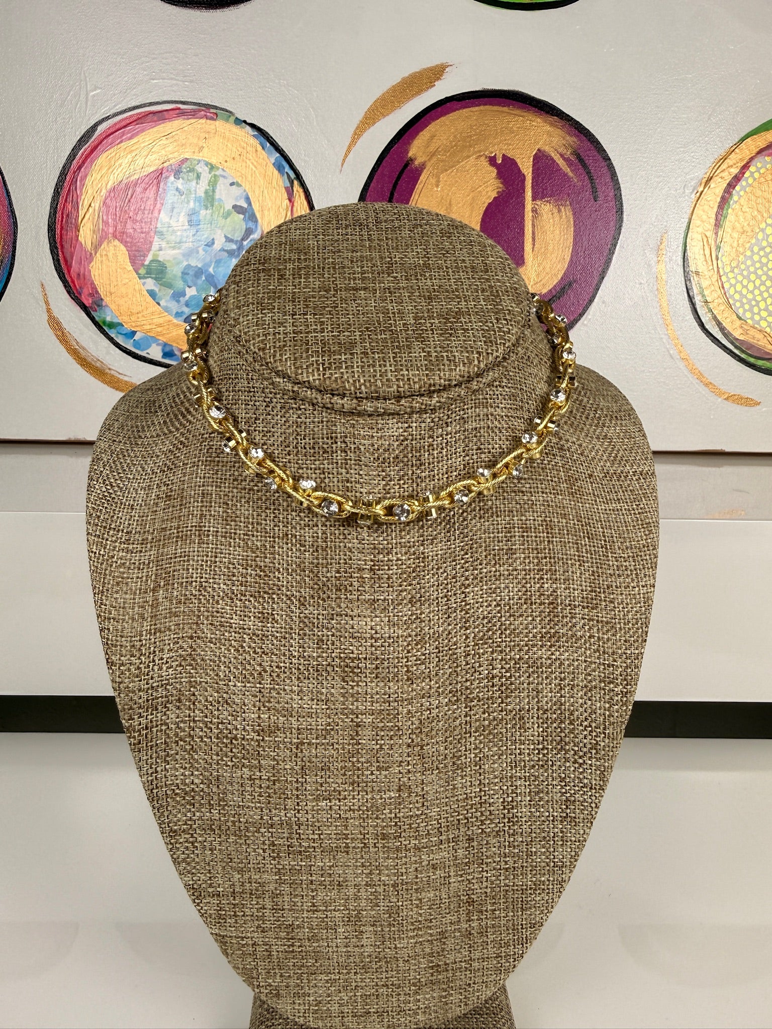 jennifer thames chain/stone necklace