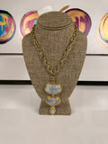jennifer thames drop necklace in light grey