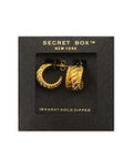 secret box textured hoop in gold