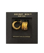 secret box textured hoop in gold