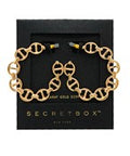 linked large hoop in gold