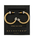 pearl end cable hoops in gold