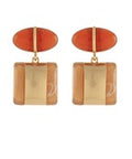 Square Metal Bar Earrings