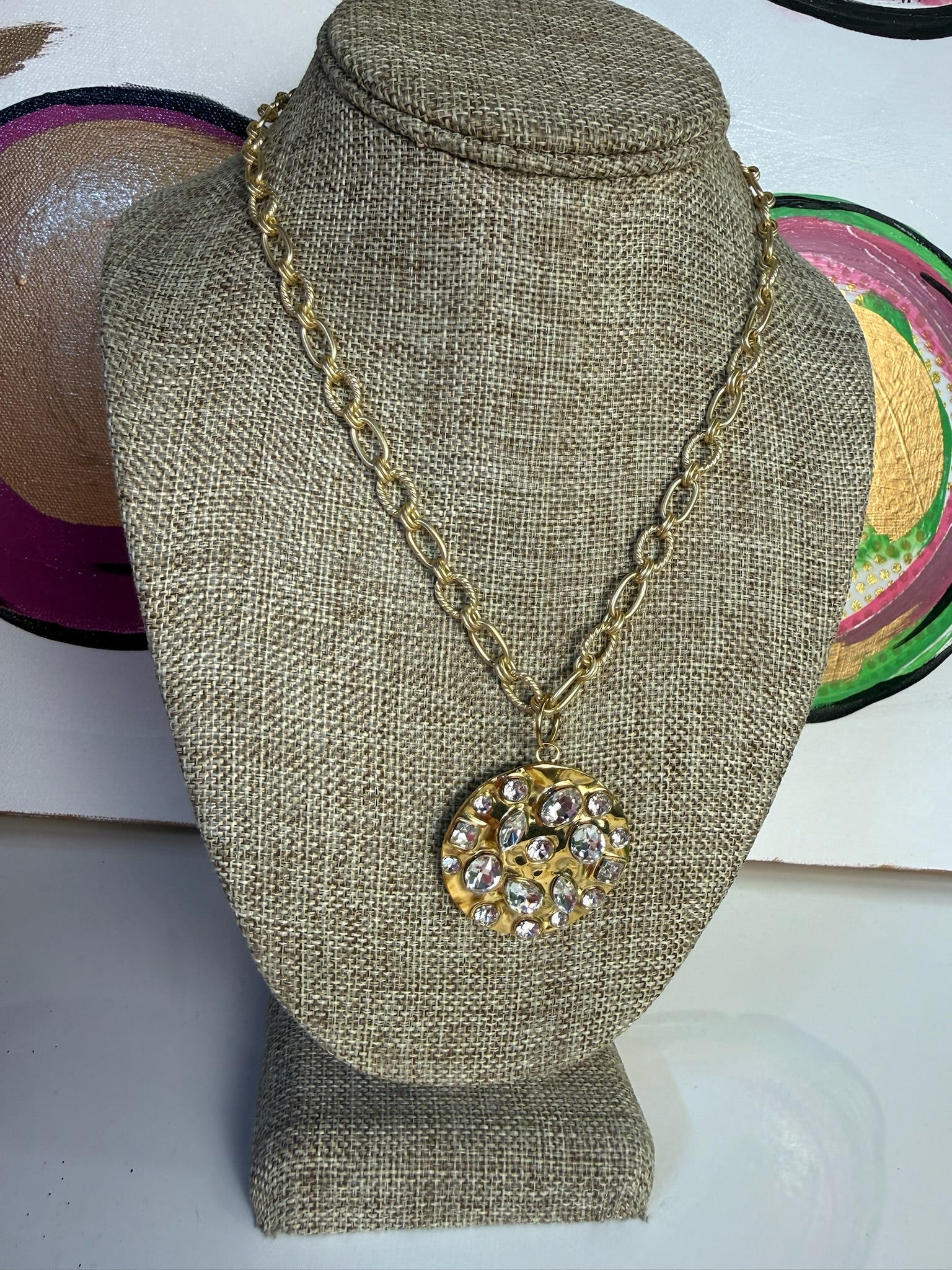 jennifer thames diamond disc necklace