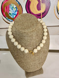 jennifer thames chunky cream beaded necklace