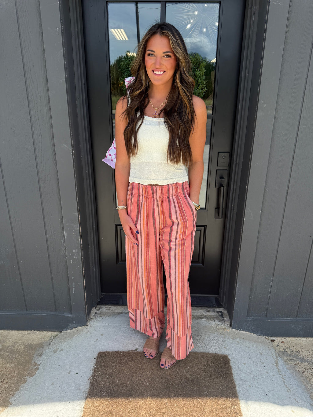 free people days end solar linen stripe in soft