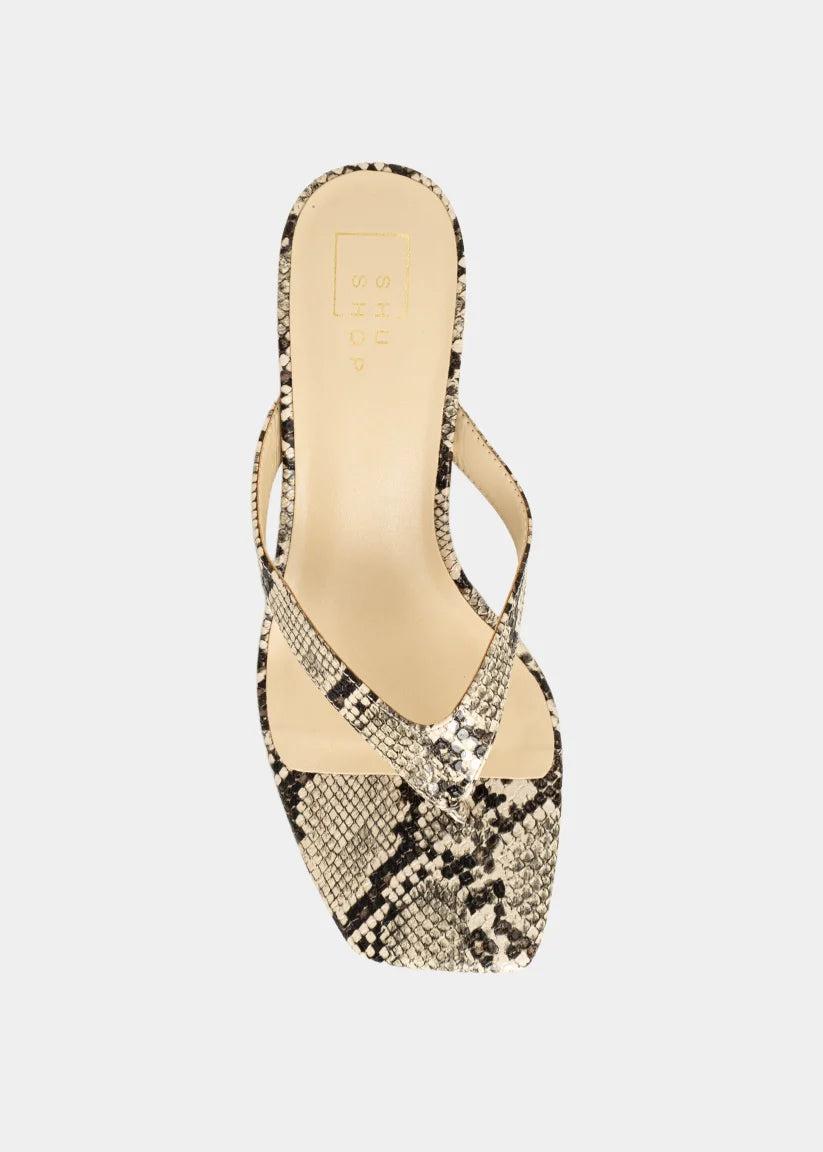 shu shop franny heel in snake