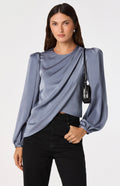 astr beatrice top in slate blue