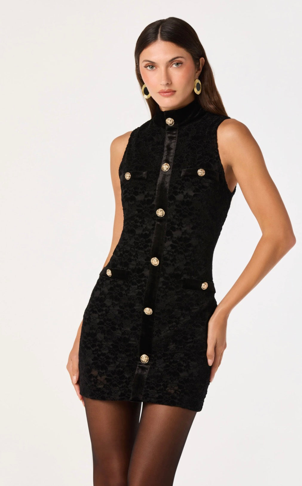 astr daphne dress in black