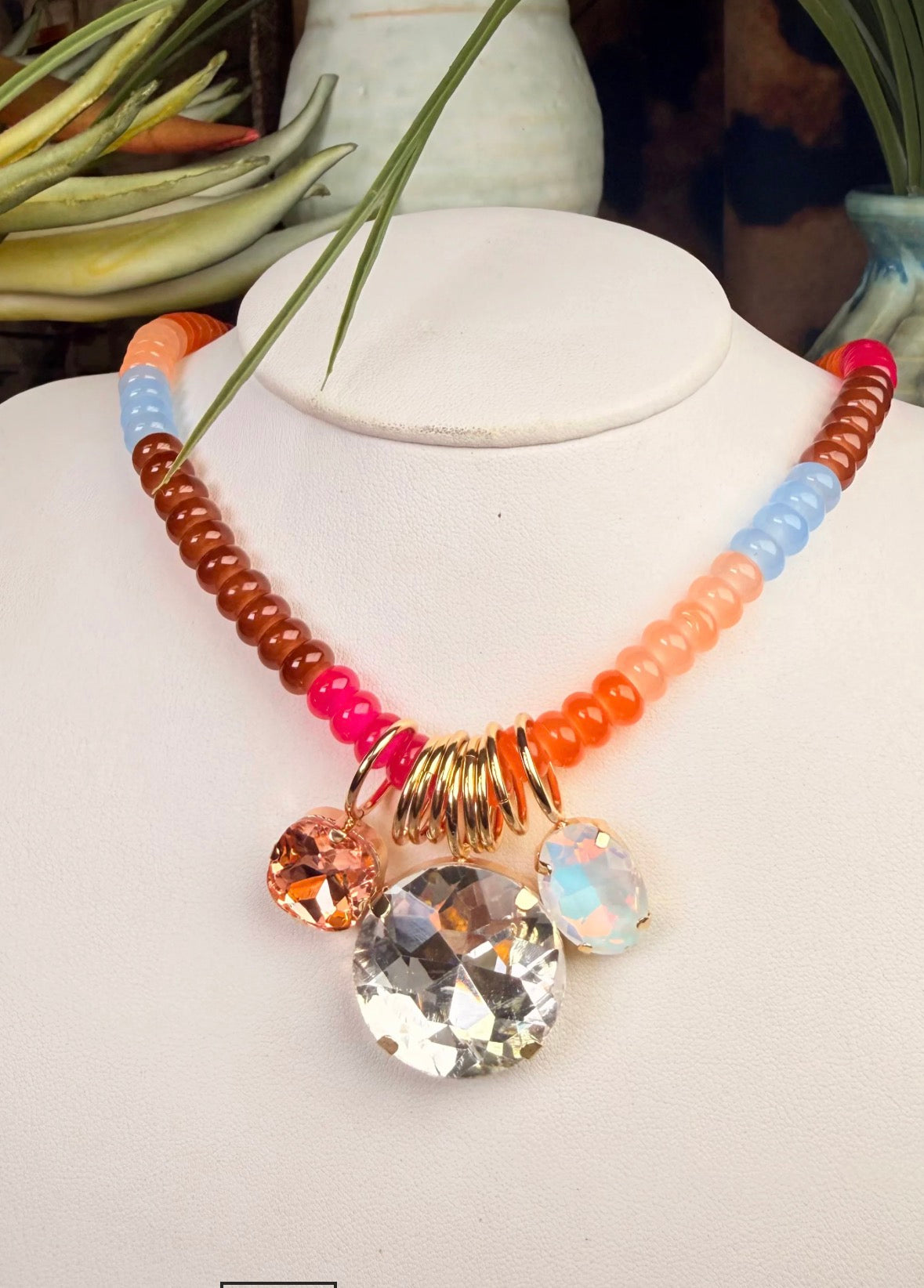 jennifer thames orange angel necklace