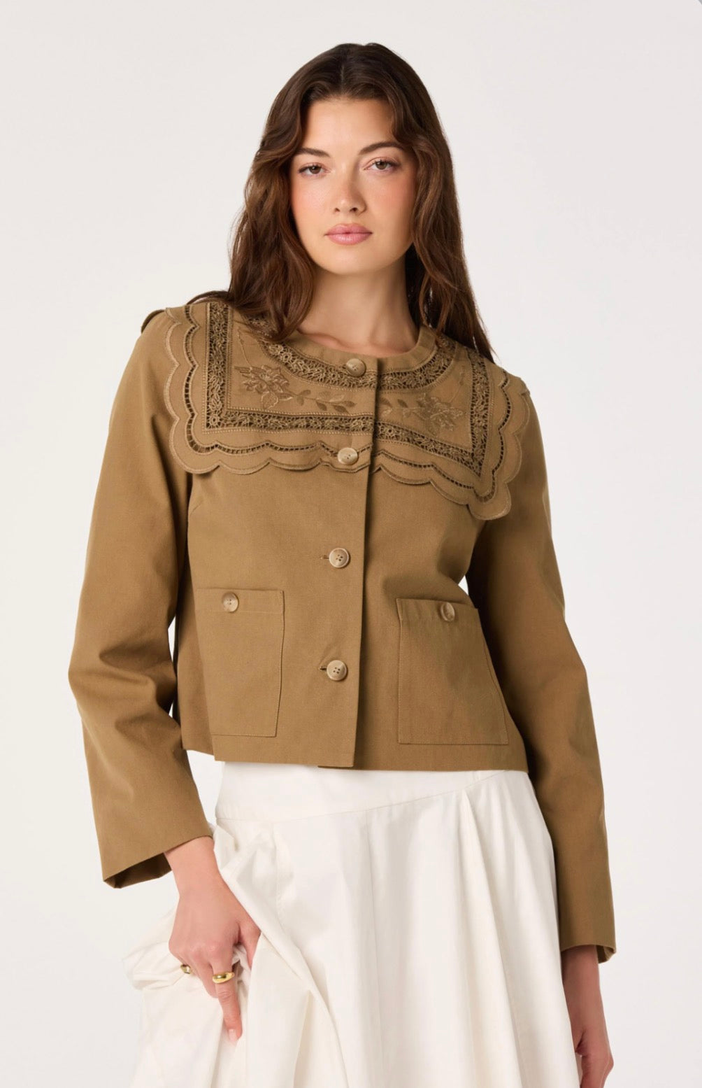 astr cleo jacket in nutmeg