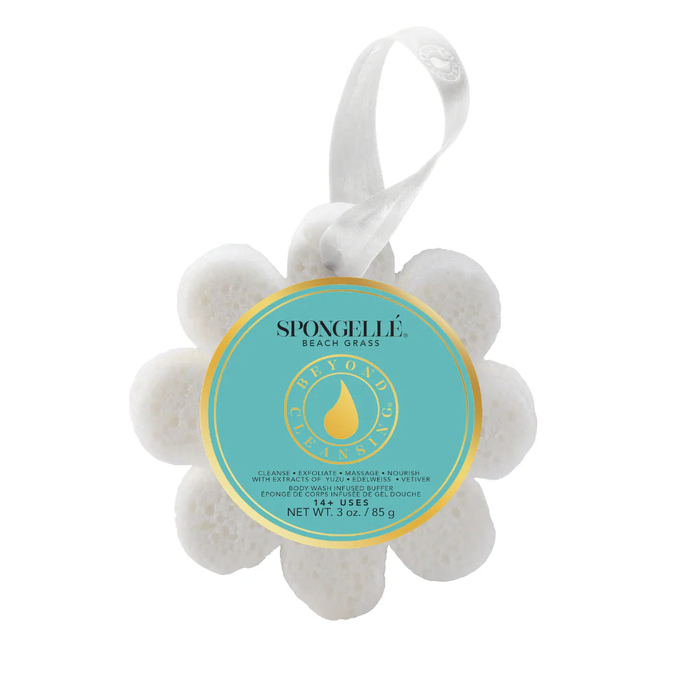 spongelle wild flower bath sponge in beach grass