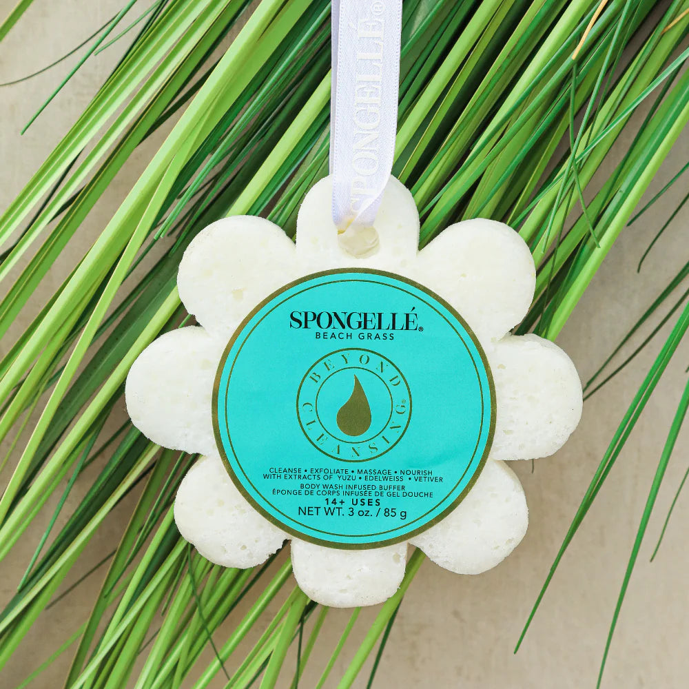 spongelle wild flower bath sponge in beach grass