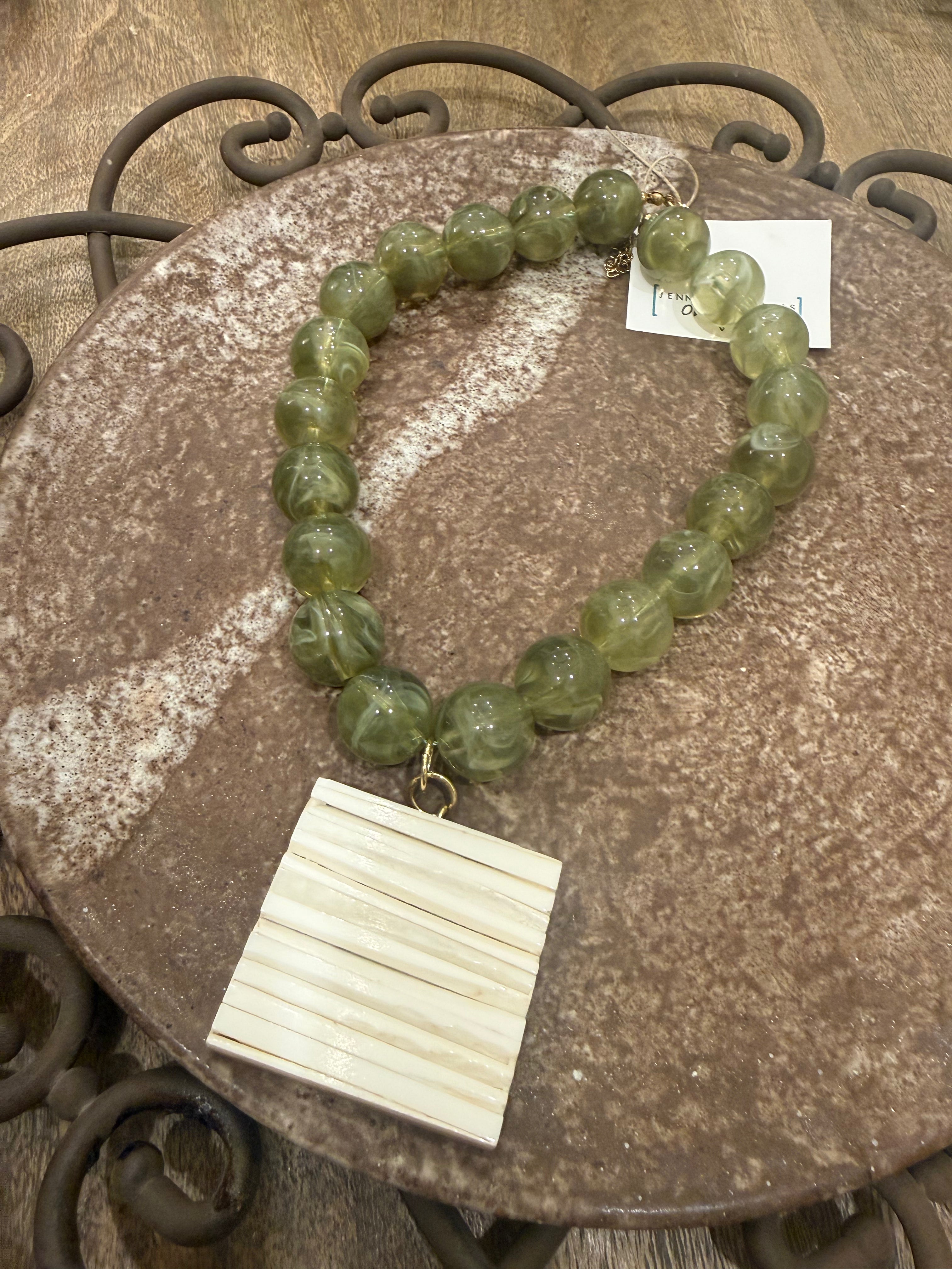 jennifer thames sage necklace