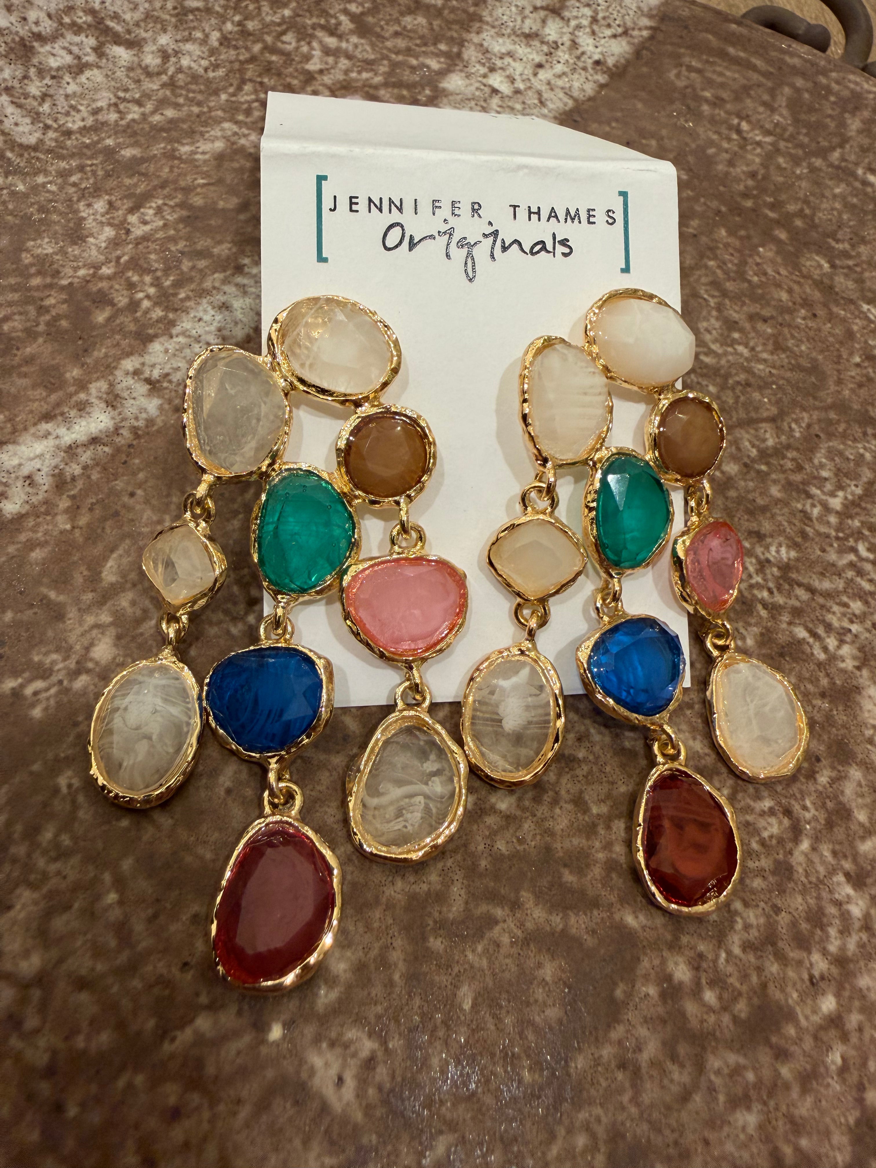 jennifer thames chandelier earring in multi