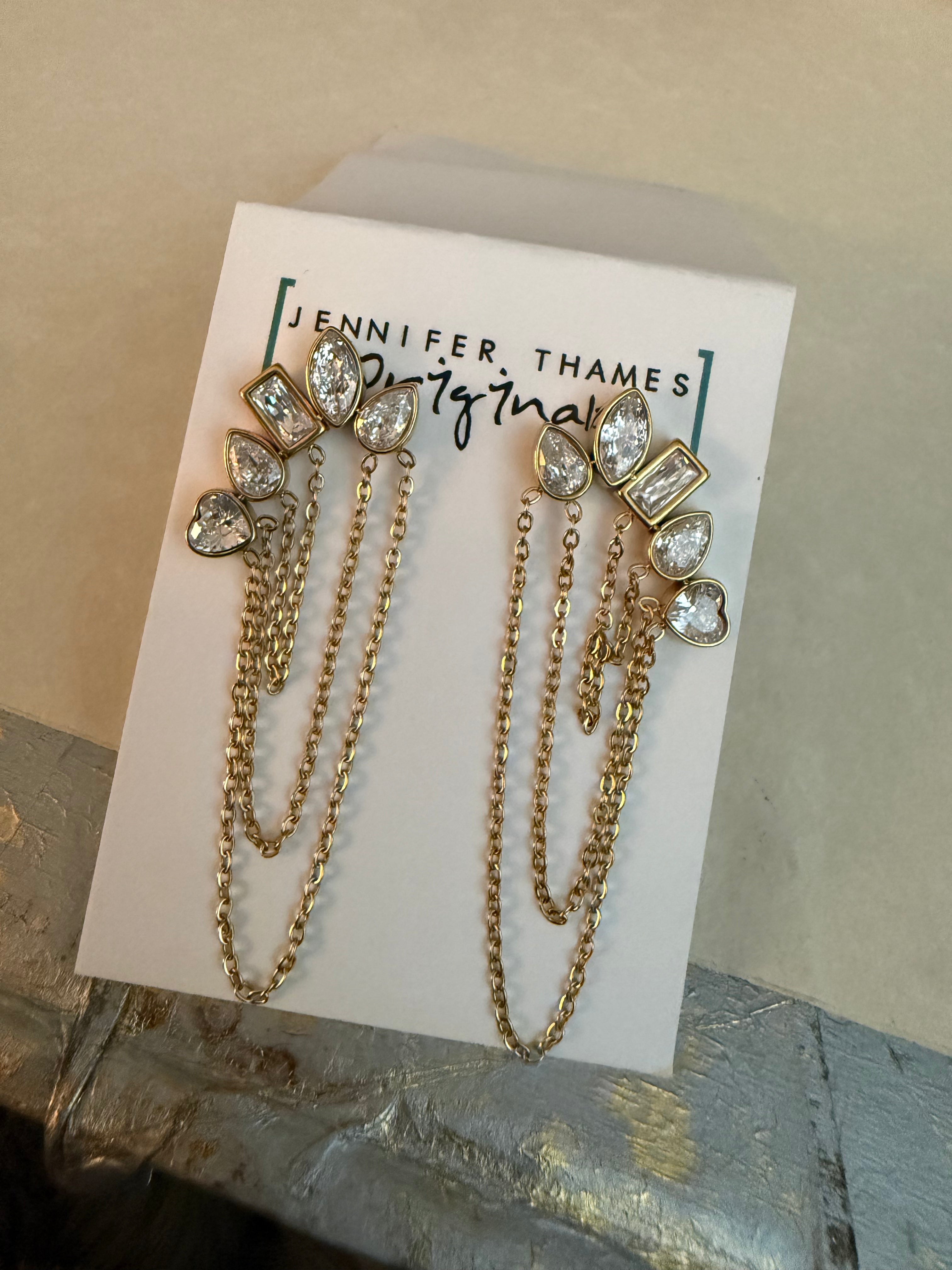jennifer thames chanel earring in gold